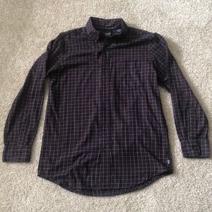 Chaps small black and red button up shirt